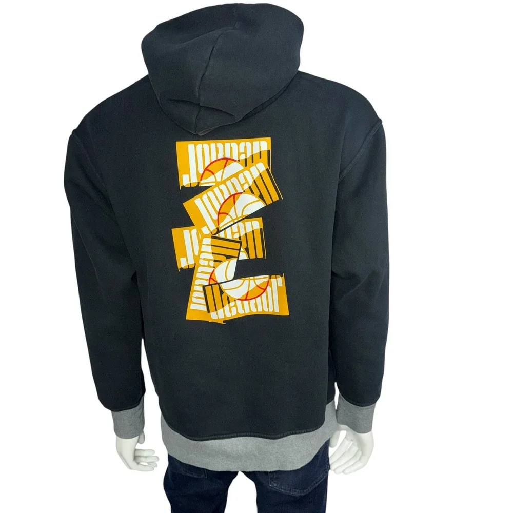 Jordan Sport DNA Hoodie Mens XL Black Grey DC9639-010 Excellent Graphic Fleece‎